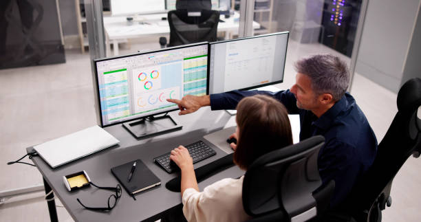 Medical Coder Working on Multiple Spreadsheets with Computer